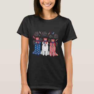 Lustige Feuerwerk Great Pyrenees Amerikanische Usa T-Shirt