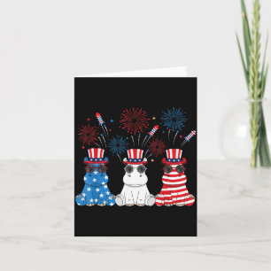 Lustige Feuerwerk Hüft Amerikanische USA-Flagge 4. Karte