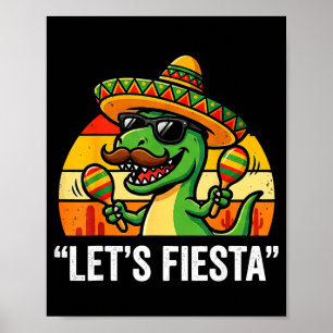 Lustige Fiesta-Dinosaurier-Maracas Cinco-de-Mayo-P Poster