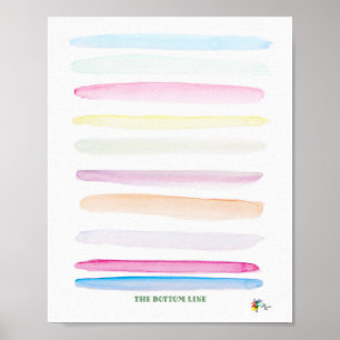 Lustige Finanzbüro-Kunst Die unterste Zeile Pastel Poster