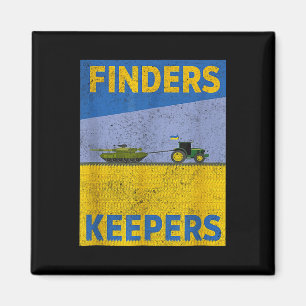 Lustige Finders Keepers Ukraine-Flagge Macht Unter Magnet