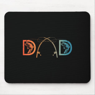 Lustige Fischer-Vater-Kunst für Väter Männer Vater Mousepad