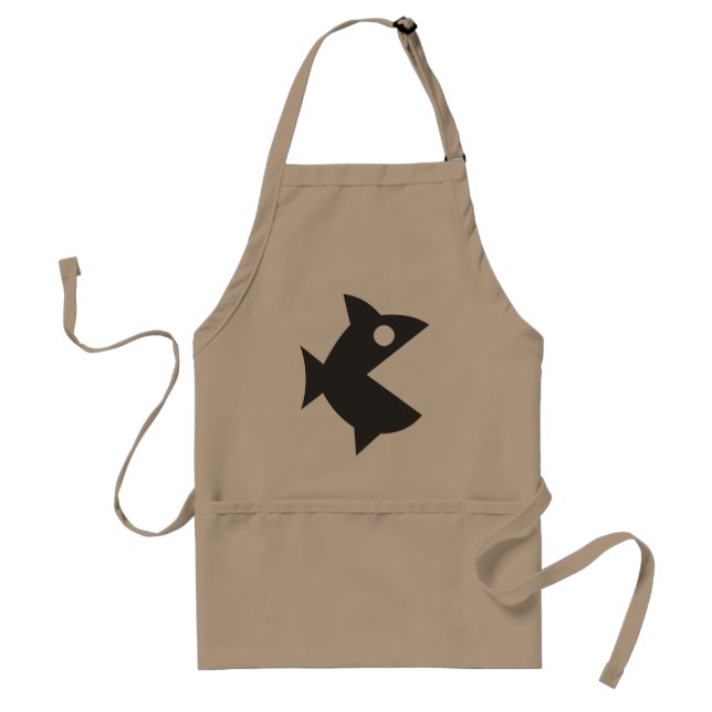 Lustige FischnahrungsmittelSchürzen für Beige der Schürze (Vorne)