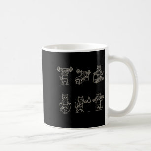 Lustige Fitnessstudio-Katze Grafik Workout Gewicht Kaffeetasse
