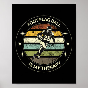 Lustige Flag Football Flucht Stress, Flag Football Poster