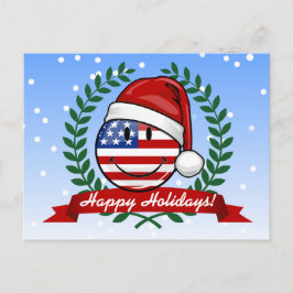 Lustige Flagge-Weihnachtsart Feiertagspostkarte