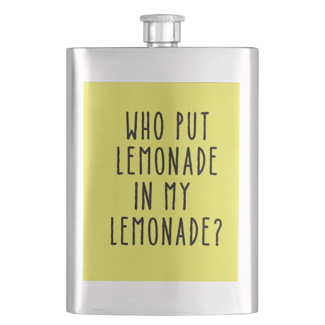 Lustige Flasche mit Limonaden-Text Flachmann (Vorderseite)