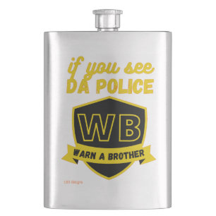 lustige Flasche "WARN A BRO..." Flachmann