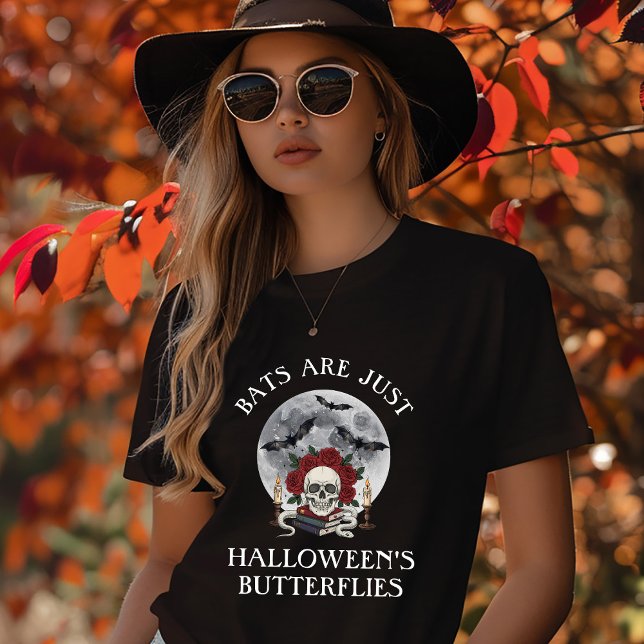 Lustige Fledermaus Halloween  Tri-Blend Shirt (Bats are just Halloween's butterflies cute Halloween T-shirt)