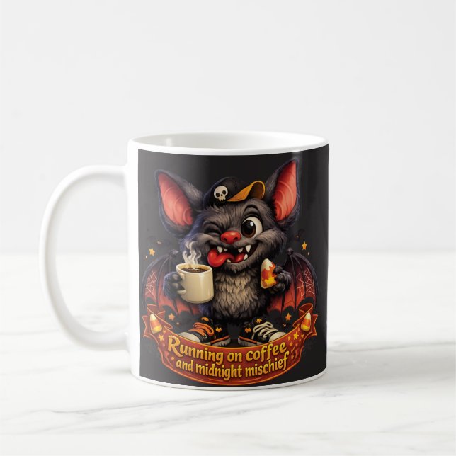 Lustige Fledermaus Kaffeetasse (Links)