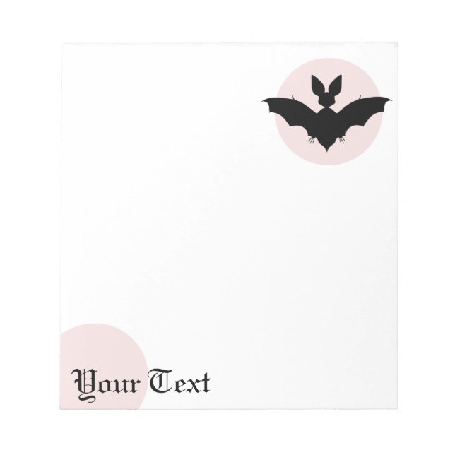 Lustige Fledermaus Notizblock (Vorderseite)