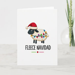 Lustige Fleece-Navidad-Schafkarte Karte