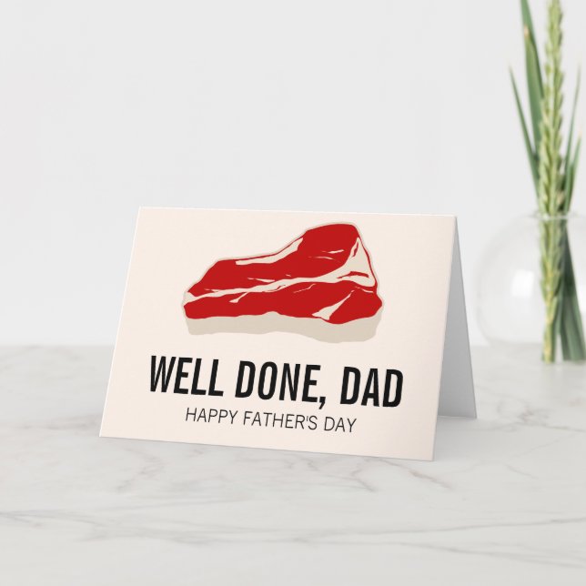 Lustige Fleisch Father Tageskarte Karte (Vorderseite)