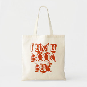 lustige flippige "ich bin Bibliotheks-Schultasche Tragetasche