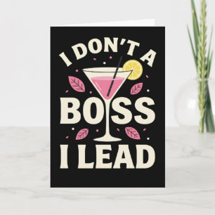 lustige floral Cocktail Zitrone Ich führe, nicht b Karte