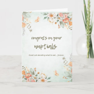 Lustige Florale Gratulations-Hochzeitskarte Karte