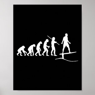 Lustige Foils Surfen Brett Evolution Welle Surfen  Poster