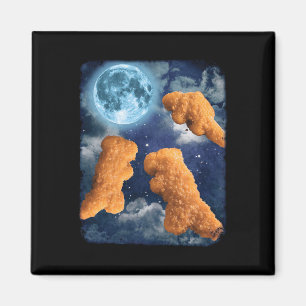 Lustige Food Tees Dinosaur Chicken Nuggets Heulen Magnet