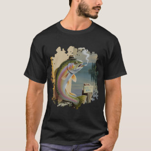 Lustige Forelle mit Hut T-Shirt