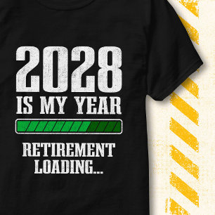 Lustige Fortschrittsanzeige Ruhestand 2028 Ruhesta T-Shirt