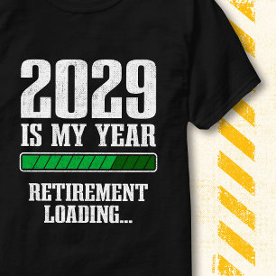Lustige Fortschrittsanzeige Ruhestand 2029 Rentner T-Shirt