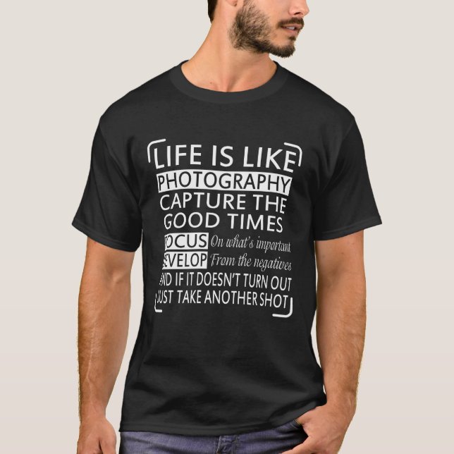 Lustige Fotograf-Redewendungen Fotografiekleidung T-Shirt (Vorderseite)