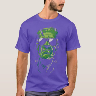 Lustige Frankenstein-Aviator-Sonnenbrille Hallowee T-Shirt