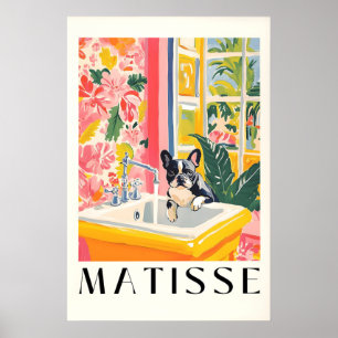 Lustige Französische Bulldogge Badezimmer Druck Ma Poster
