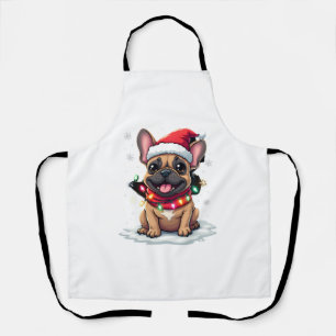 Lustige Französische Bulldoggen Weihnachten Santa  Schürze