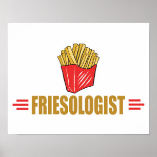 Lustige französische Fritten Poster
