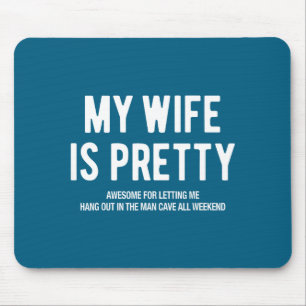 Lustige Frau Humorvoller Ehemann Sagt Witz Mousepad
