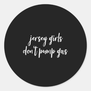 Lustige Frauen aus New Jersey, Jersey-Mädchen pump Runder Aufkleber
