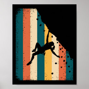Lustige Frauen Mädchen Felsen Klettern Climber Bou Poster