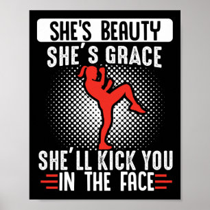Lustige Frauen Martial Arts Muay Thai  Poster