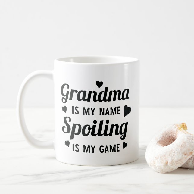 Lustige freche Großmutter ist mein Namen-Verderben Kaffeetasse (Mit Donut)