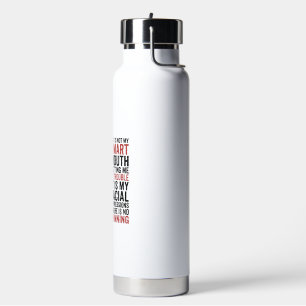 Lustige freche Kuh Kluger Mund Vintage-Grafik_1 Trinkflasche