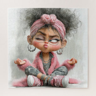 Lustige freche Yoga-Kunst