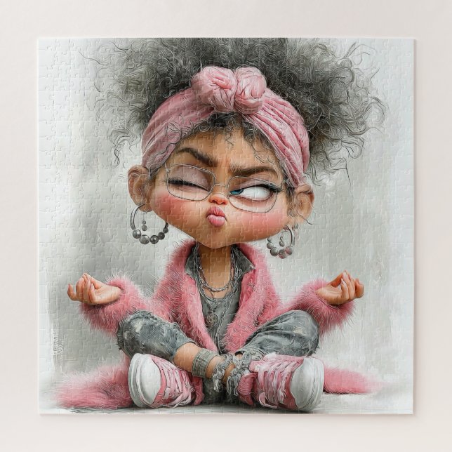 Lustige freche Yoga-Kunst (Vertikal)