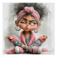Lustige freche Yoga-Kunst