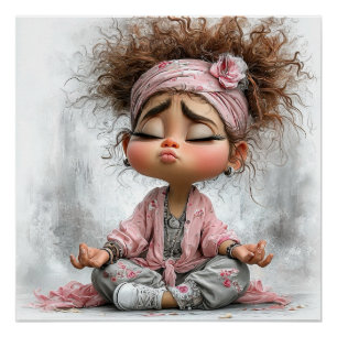 Lustige freche Yoga-Kunst Poster