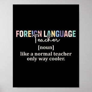 Lustige Fremdsprachenlehrer-Definition Zurück Zu Poster