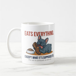 Lustige Frenchie-Chaos-Hund-Mama-Cartoon-Kunst Kaffeetasse