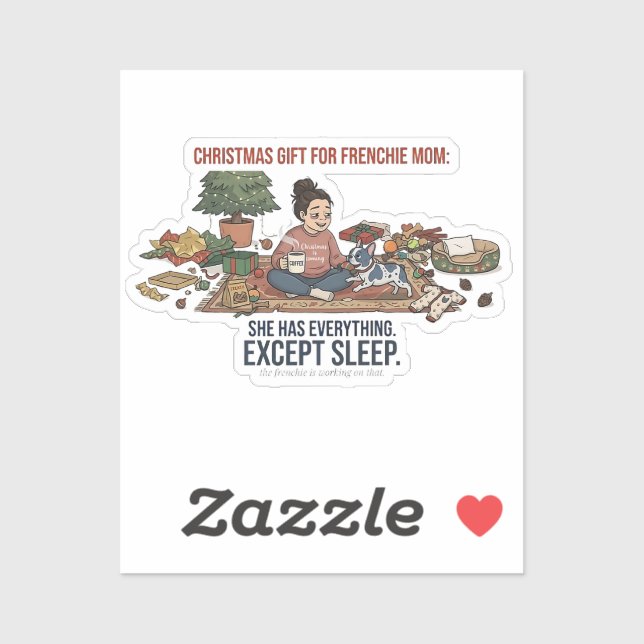 Lustige Frenchie-Mutter Weihnachtsgeschenk Kein Sc Aufkleber (Blatt)