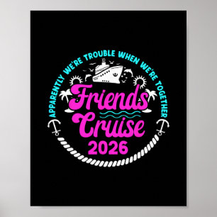 Lustige Freunde Kreuzfahrt 2026 Urlaub Freunde Cr Poster