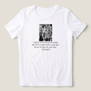 Lustige Freundschaftsbotschaft Vintage Bild Tri-Blend Shirt