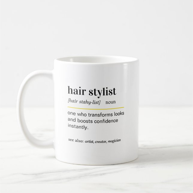 Lustige Friseur-Geschenk-Kaffeetasse Kaffeetasse (Links)