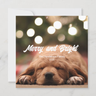 Lustige Frohe und Helle Foto-Weihnachtskarte Einladung