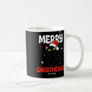 Lustige Fröhliche Christmeows Fröhliche Katze Weih Kaffeetasse