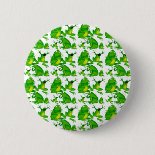 Lustige Frosch-Gefühl-wütende neugierige Button