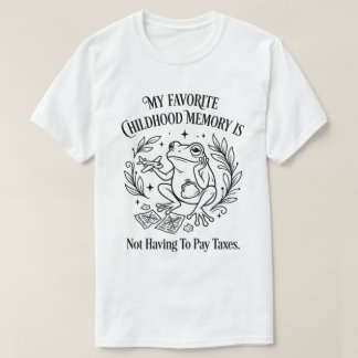 Lustige Frosch-Kindererinnerung Keine Steuern Zahl T-Shirt